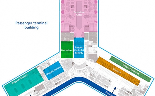 Схема аэропорта Аль-Мактум (Al Maktoum) в Дубае